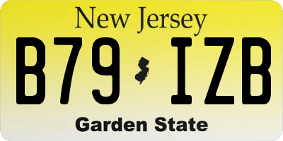 NJ license plate B79IZB