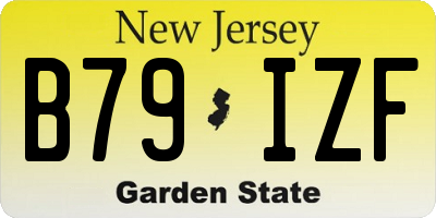 NJ license plate B79IZF