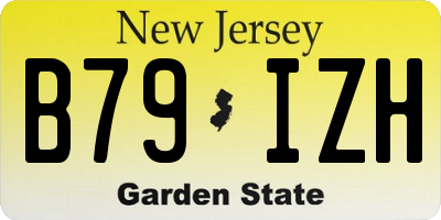 NJ license plate B79IZH