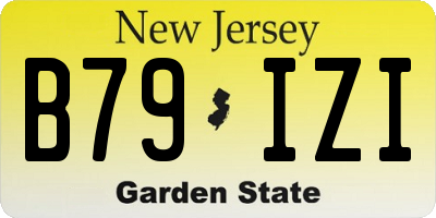 NJ license plate B79IZI