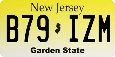 NJ license plate B79IZM