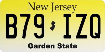 NJ license plate B79IZQ