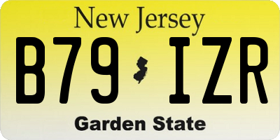NJ license plate B79IZR