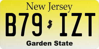 NJ license plate B79IZT