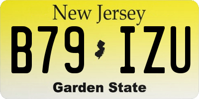 NJ license plate B79IZU