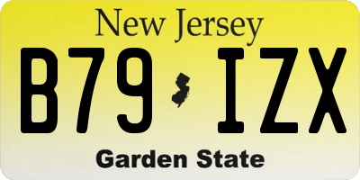 NJ license plate B79IZX