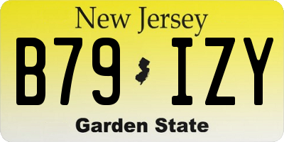 NJ license plate B79IZY