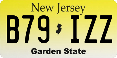 NJ license plate B79IZZ