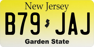 NJ license plate B79JAJ