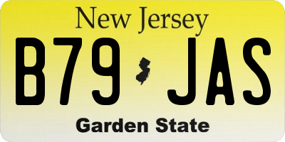 NJ license plate B79JAS