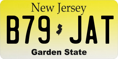 NJ license plate B79JAT