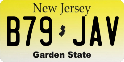 NJ license plate B79JAV