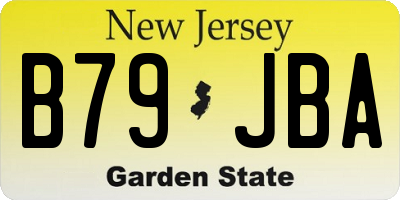NJ license plate B79JBA