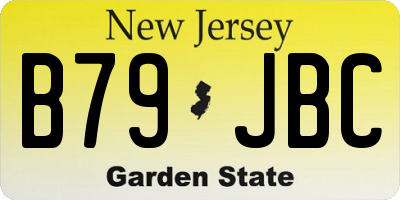 NJ license plate B79JBC