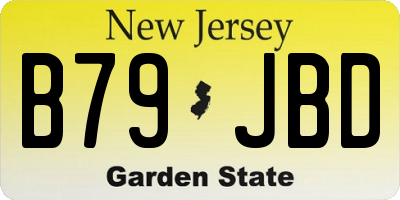 NJ license plate B79JBD