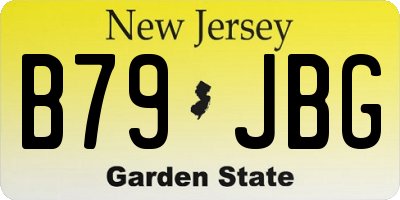 NJ license plate B79JBG