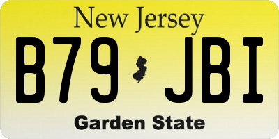 NJ license plate B79JBI