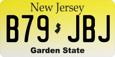 NJ license plate B79JBJ