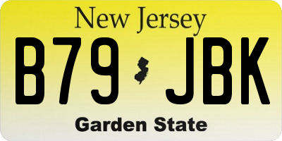 NJ license plate B79JBK