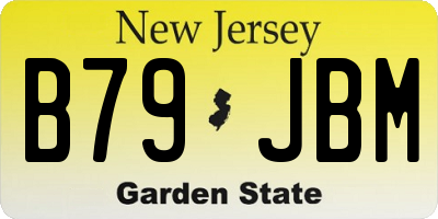 NJ license plate B79JBM