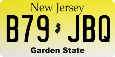 NJ license plate B79JBQ