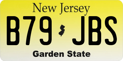 NJ license plate B79JBS