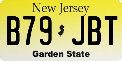 NJ license plate B79JBT