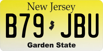NJ license plate B79JBU