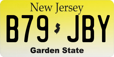 NJ license plate B79JBY