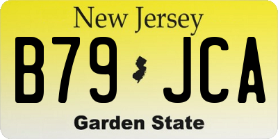 NJ license plate B79JCA