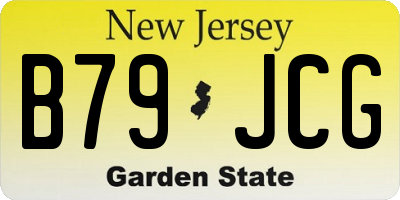 NJ license plate B79JCG