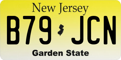 NJ license plate B79JCN