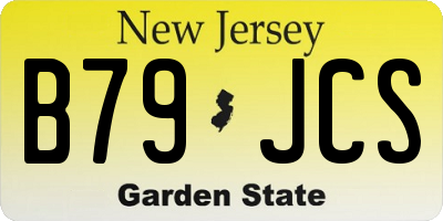 NJ license plate B79JCS