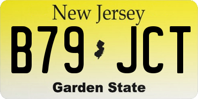 NJ license plate B79JCT