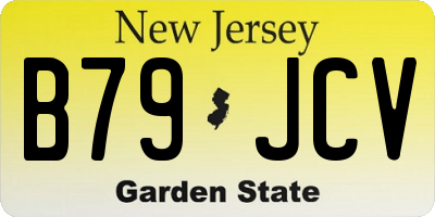 NJ license plate B79JCV