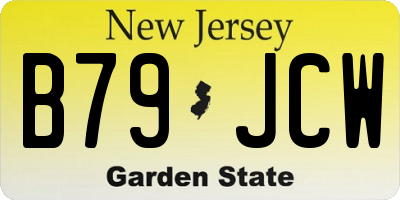 NJ license plate B79JCW