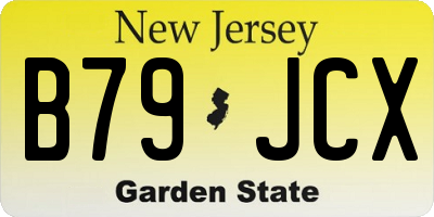 NJ license plate B79JCX