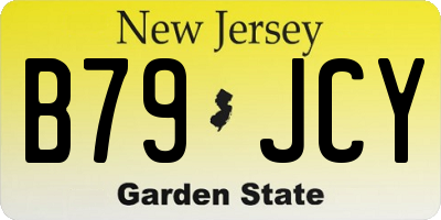 NJ license plate B79JCY