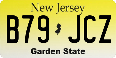 NJ license plate B79JCZ