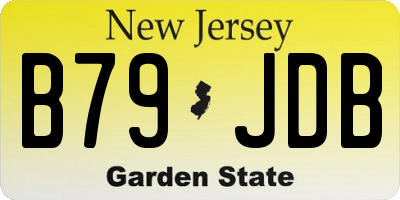 NJ license plate B79JDB