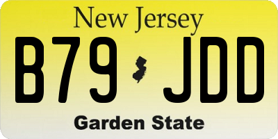 NJ license plate B79JDD