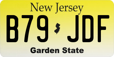 NJ license plate B79JDF