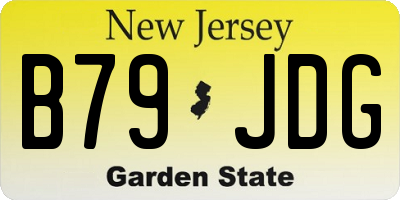 NJ license plate B79JDG