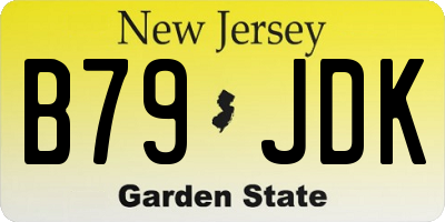 NJ license plate B79JDK