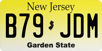 NJ license plate B79JDM