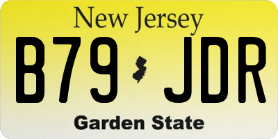 NJ license plate B79JDR