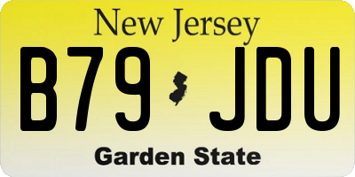 NJ license plate B79JDU