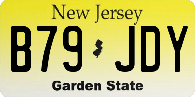 NJ license plate B79JDY