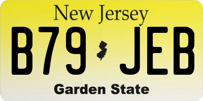 NJ license plate B79JEB