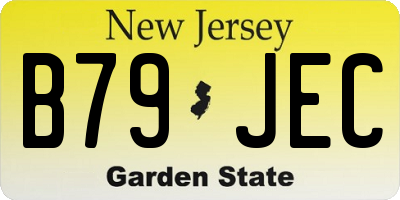 NJ license plate B79JEC
